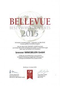 Urkunde Bellevue 2015